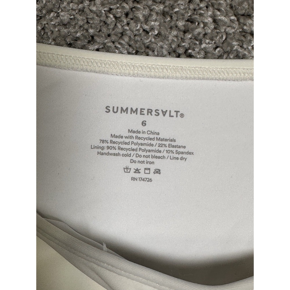 Summersalt Ivory The High Leg Mid Rise Bikini Bottom Size 6 Recycled Fabric - Picture 3 of 3